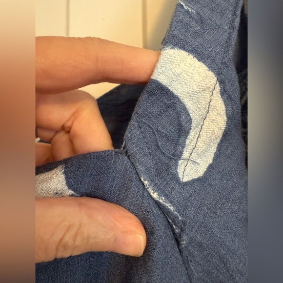 A New Day Blue and White Flutter Sleeve Sundress Size Small - Picture 6 of 12